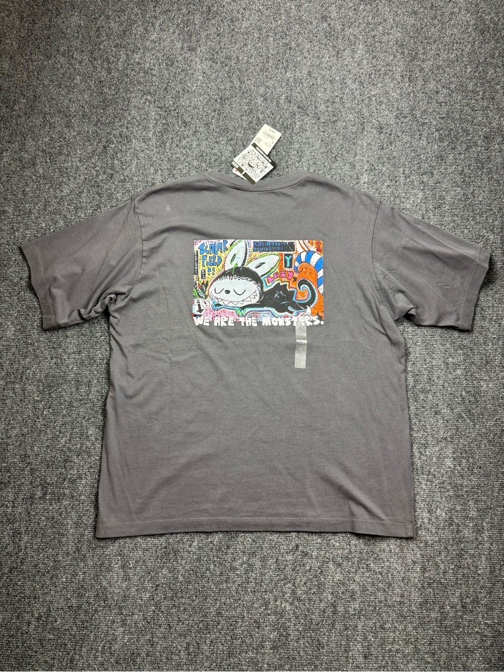 POP MART We Are The Monsters Graphic T-Shirt North America Exclusive Gray Large